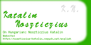 katalin noszticzius business card